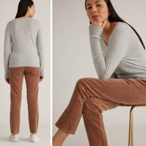 Quince Organic Cotton Stretch Corduroy Straight Pants WARM BROWN WOMEN 6 2025